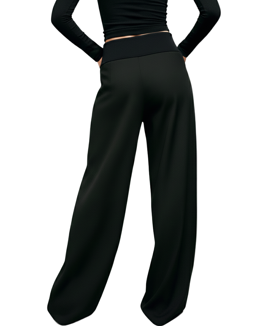 Flipped Pants in Black