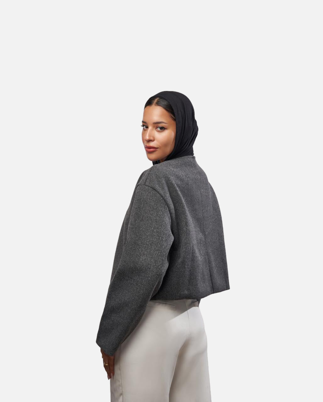 One Buttoned Jacket in Grey