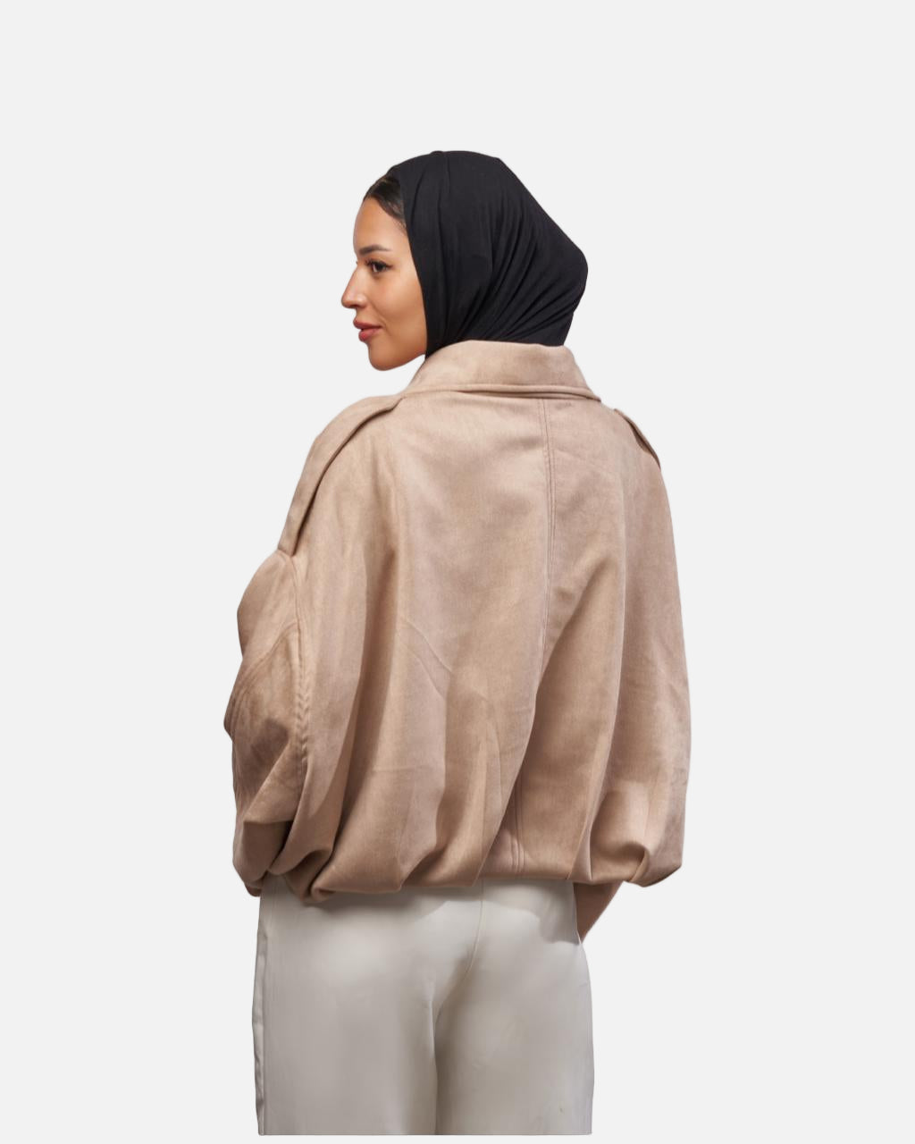 Suede Jacket in Cream