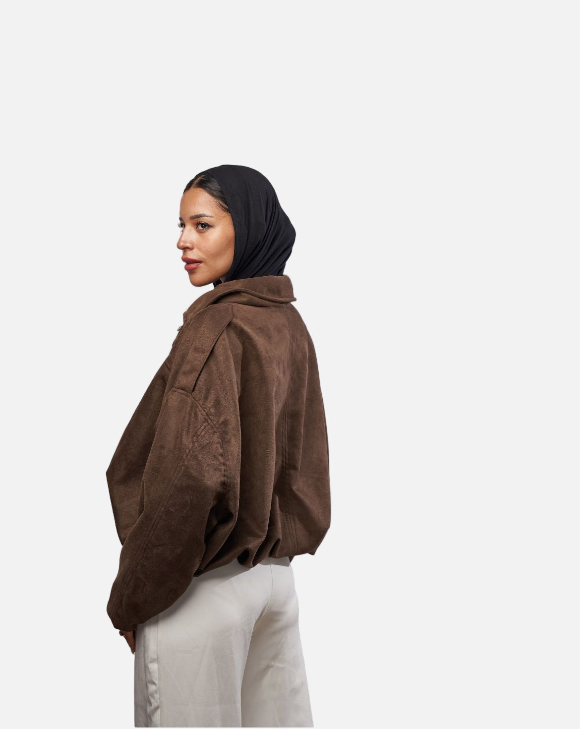 Suede Jacket in Brown