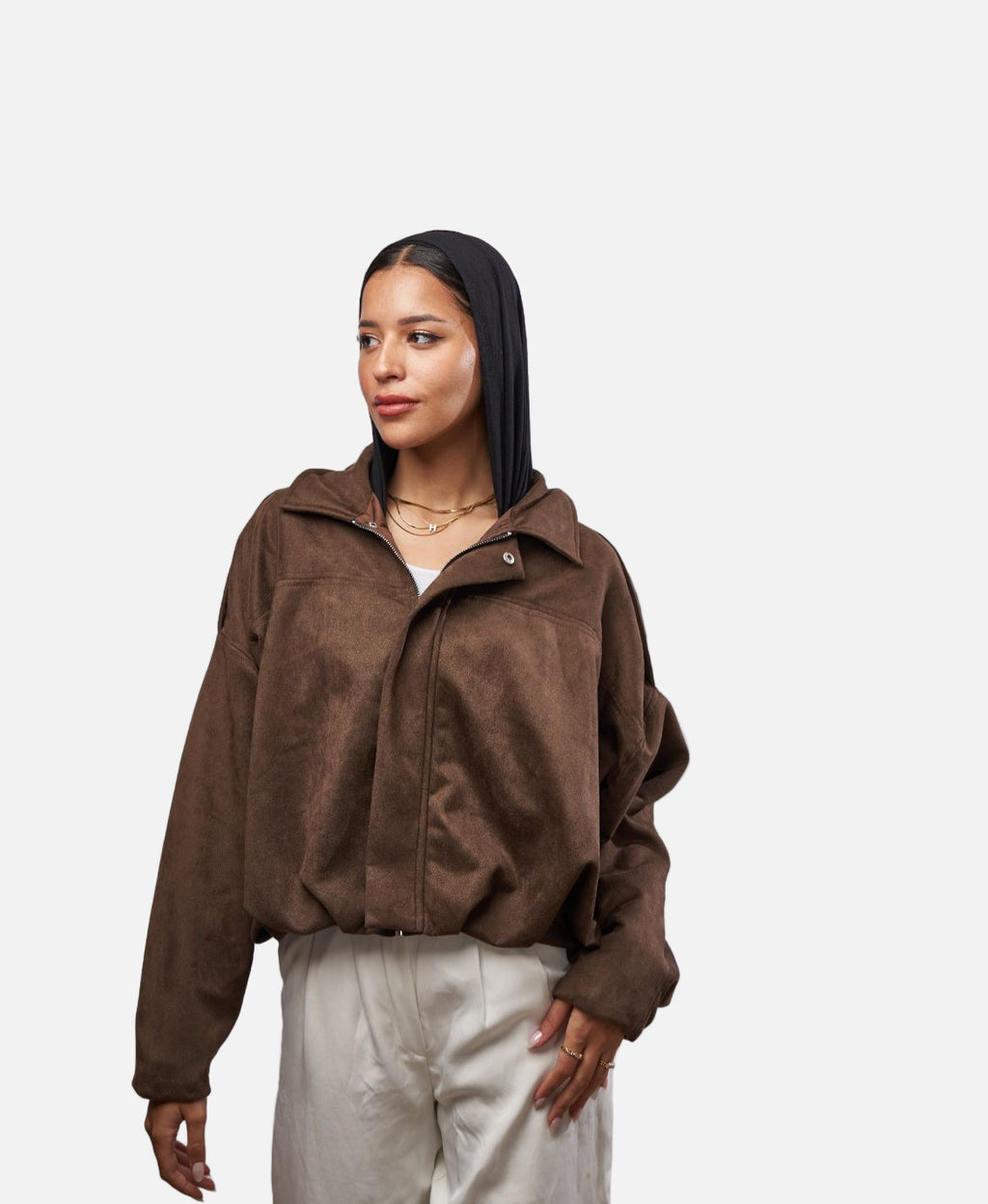 Suede Jacket in Brown